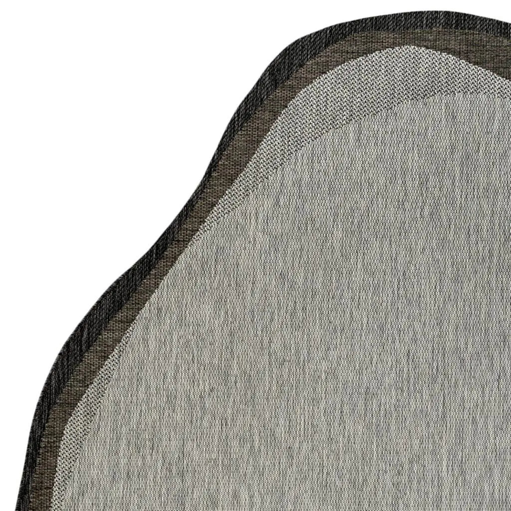 6' X 9' Gray And Black Abstract Indoor Outdoor Area Rug Homeroots Outdoor