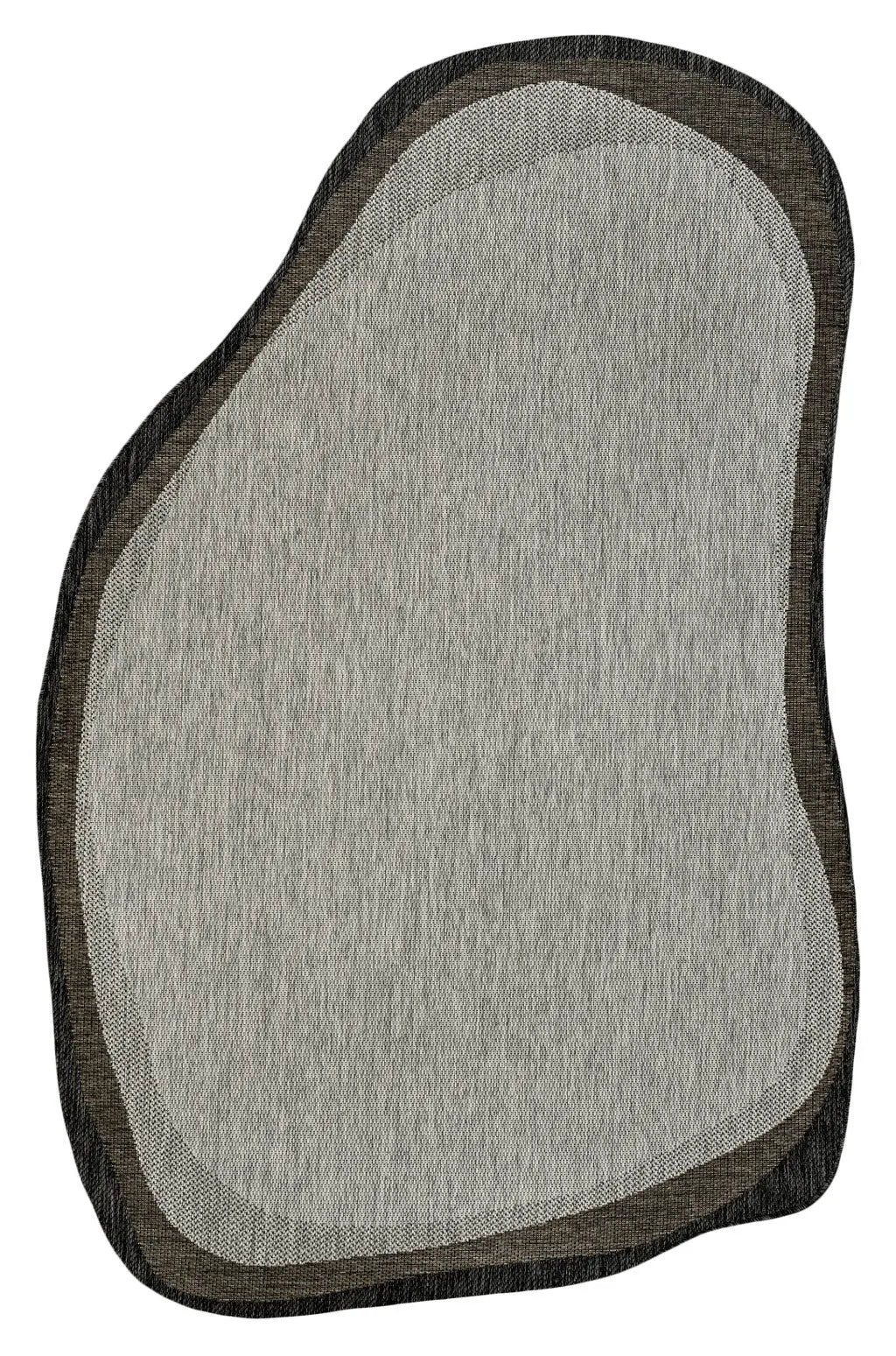 6' X 9' Gray And Black Abstract Indoor Outdoor Area Rug Homeroots Outdoor