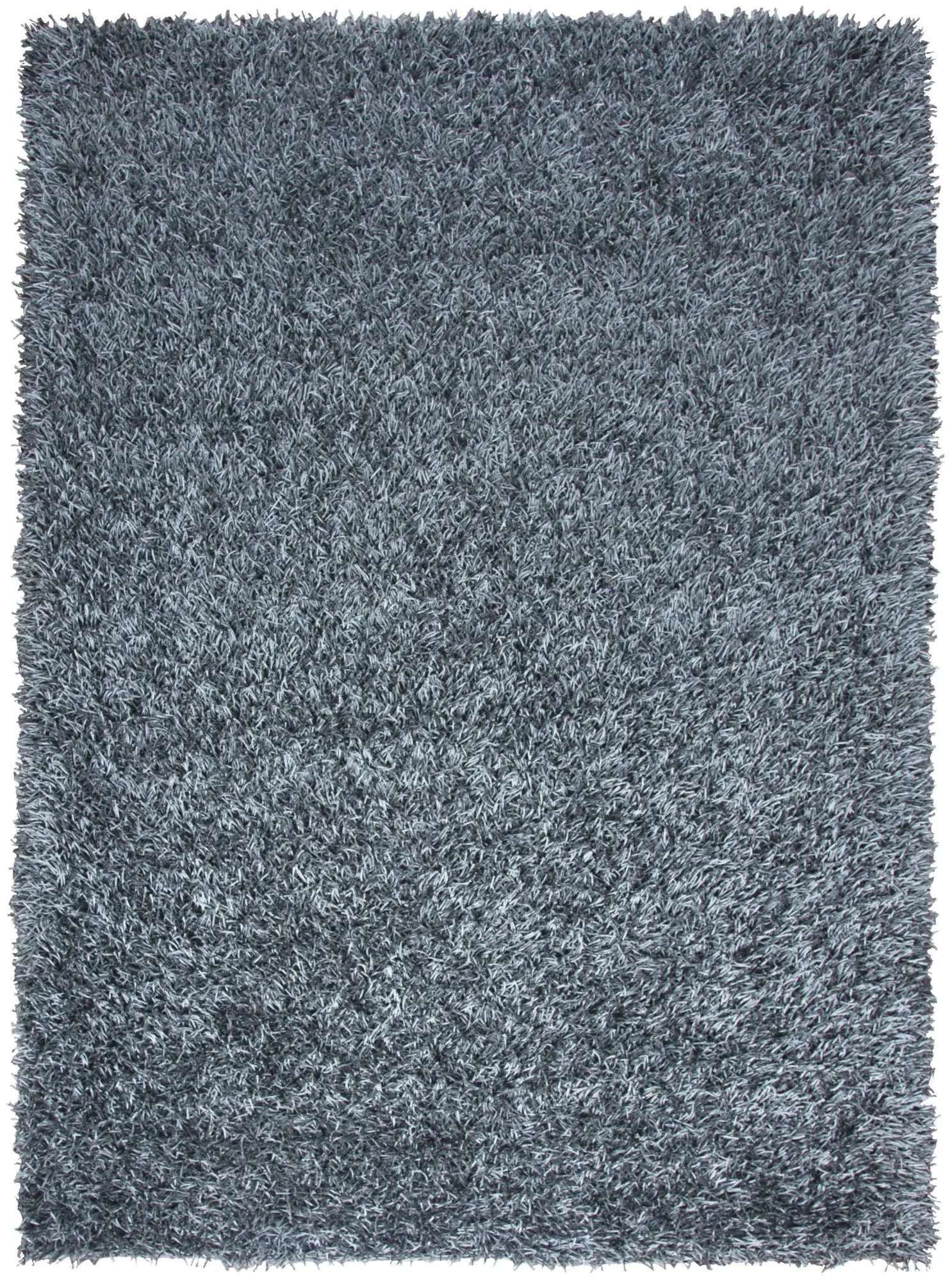6' X 9' Gray And Blue Shag Hand Tufted Area Rug Homeroots Home Decor