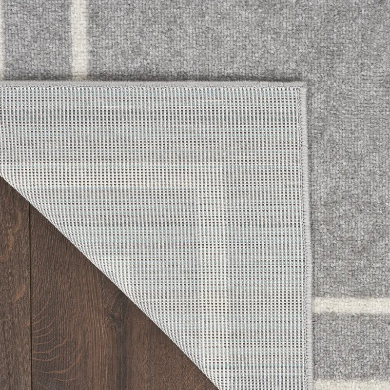 6' X 9' Gray And Ivory Indoor Outdoor Area Rug Homeroots Outdoor