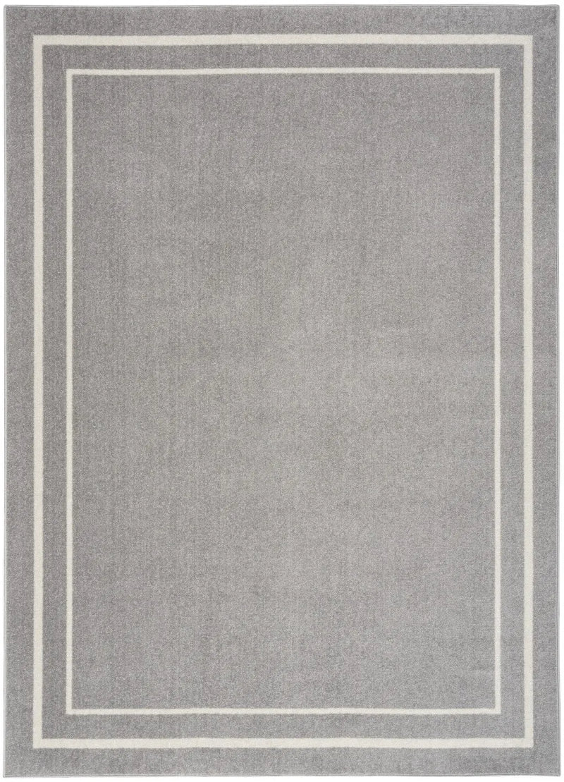 6' X 9' Gray And Ivory Indoor Outdoor Area Rug Homeroots Outdoor