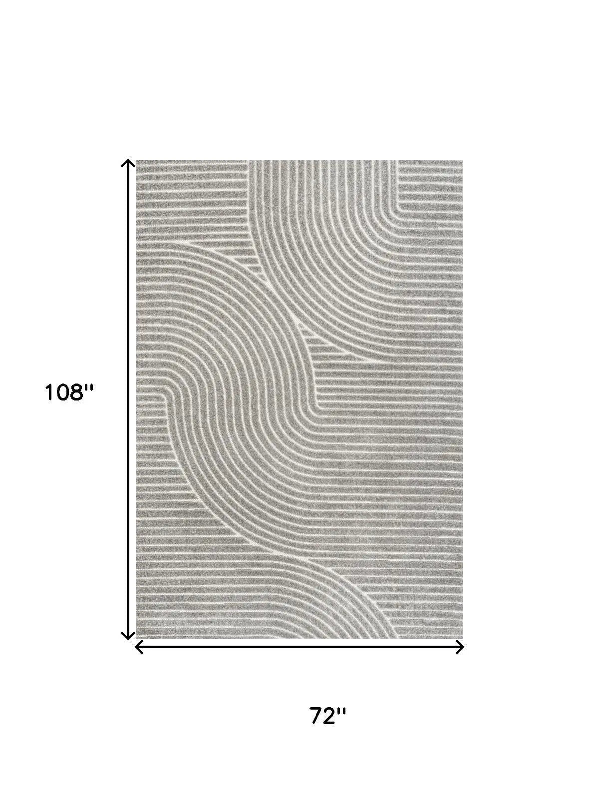 6' X 9' Gray And Ivory Striped Indoor Outdoor Area Rug Homeroots Outdoor