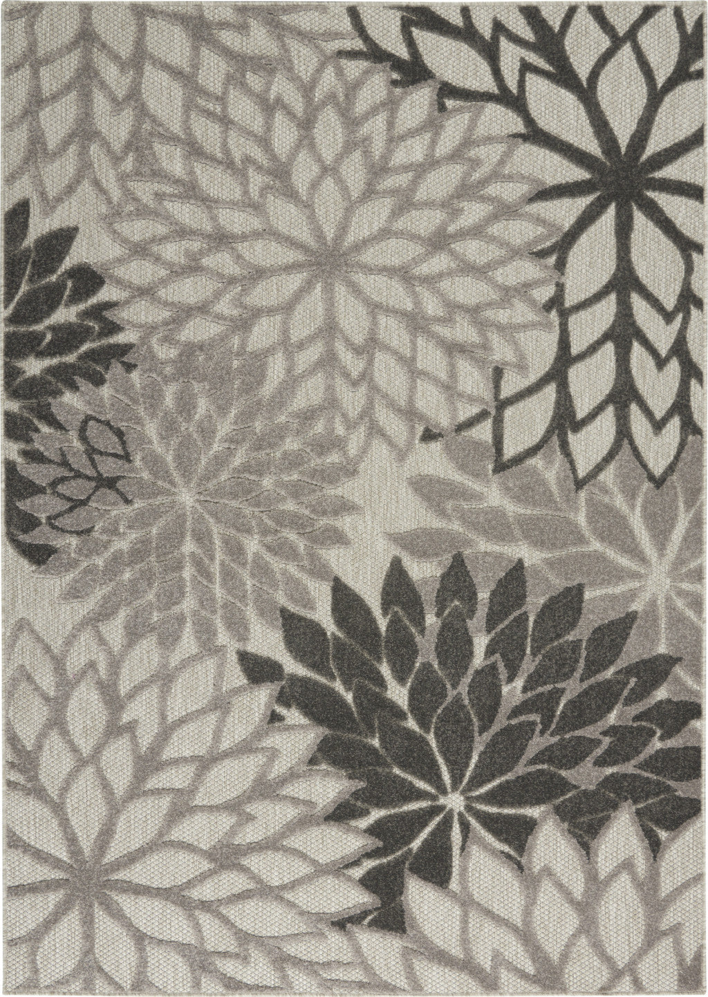 6' X 9' Gray Indoor Outdoor Area Rug - GreatEagleInc