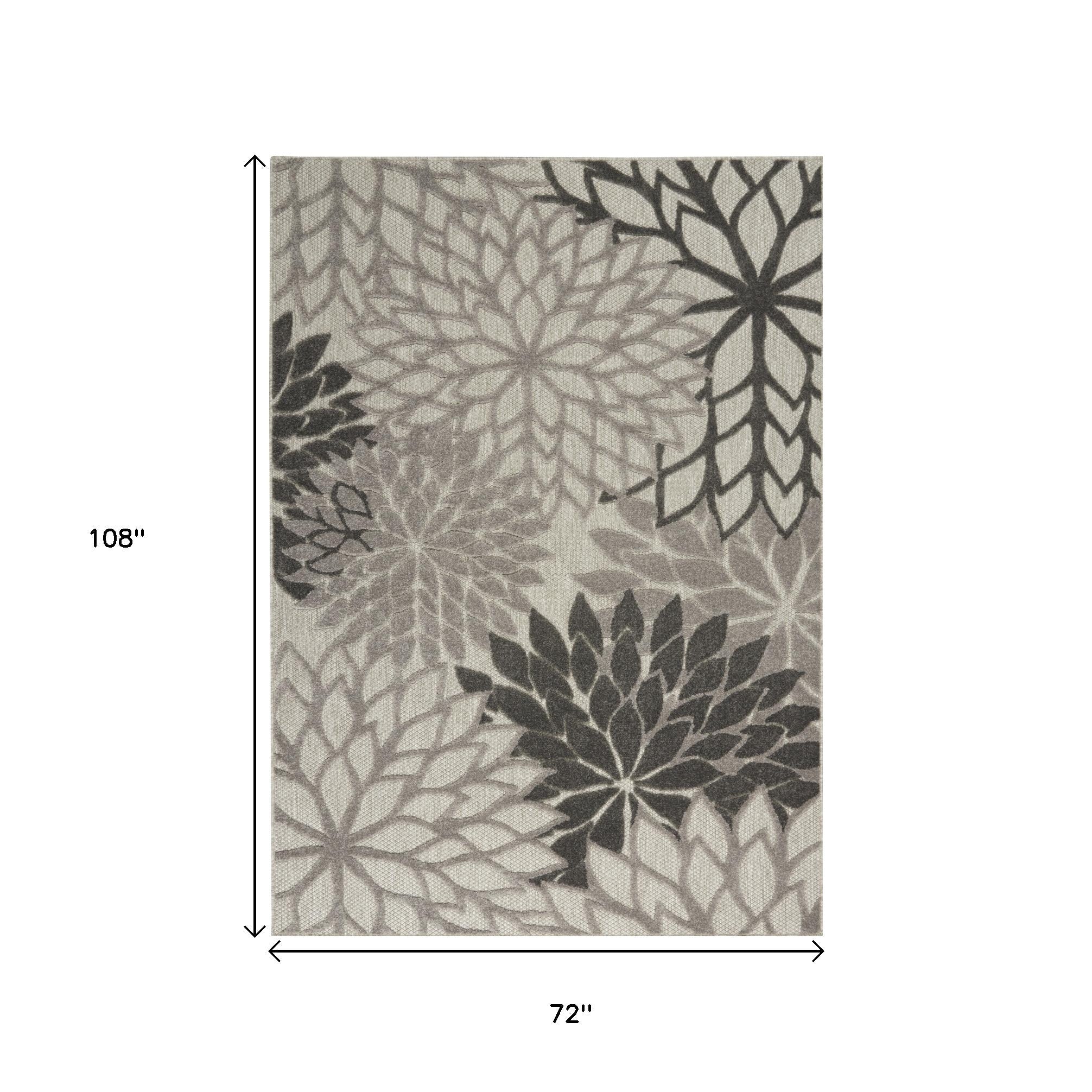 6' X 9' Gray Indoor Outdoor Area Rug - GreatEagleInc