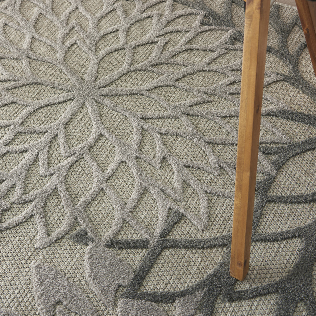 6' X 9' Gray Indoor Outdoor Area Rug - GreatEagleInc