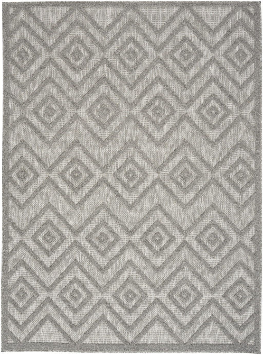 6' X 9' Gray Indoor Outdoor Area Rug - GreatEagleInc