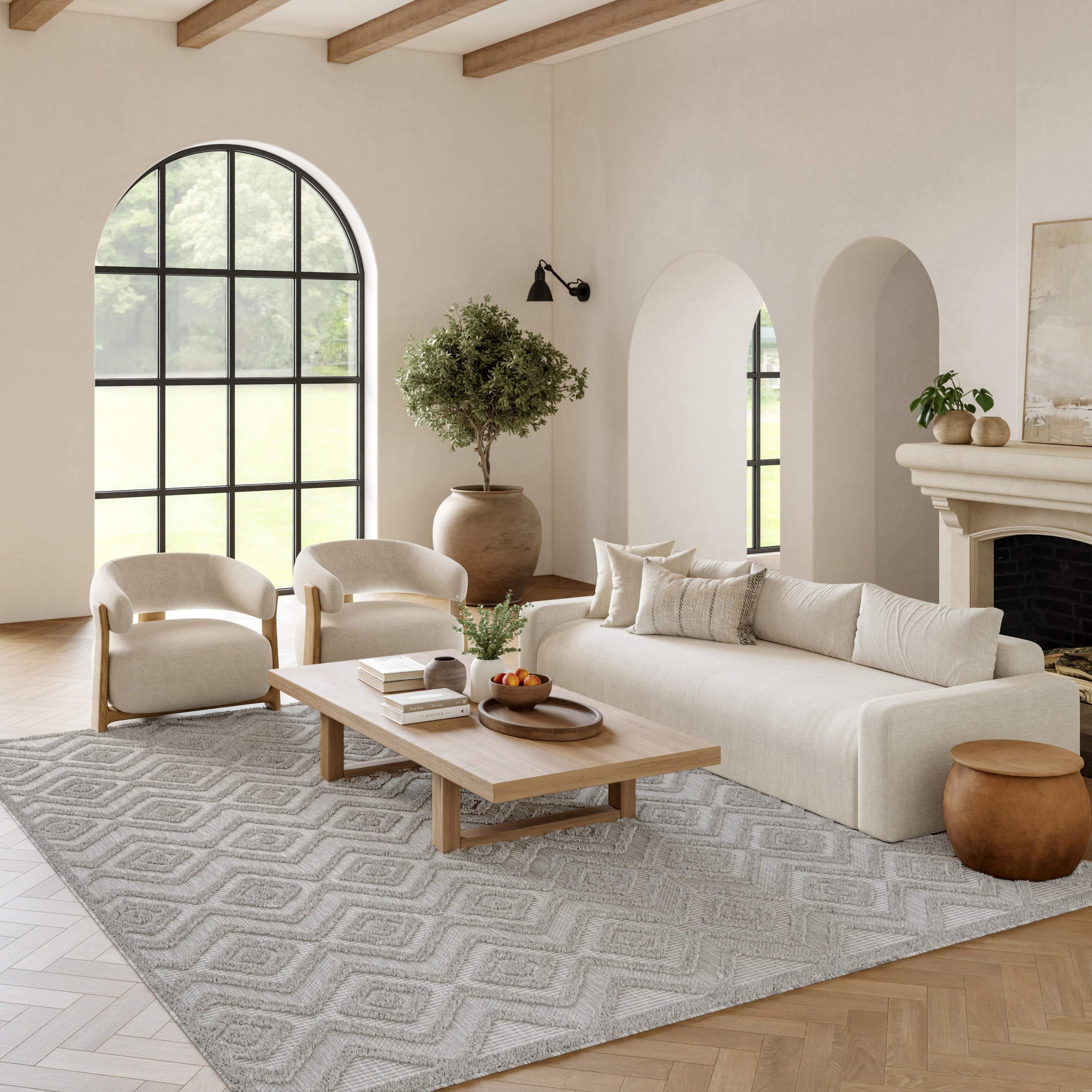 6' X 9' Gray Indoor Outdoor Area Rug - GreatEagleInc