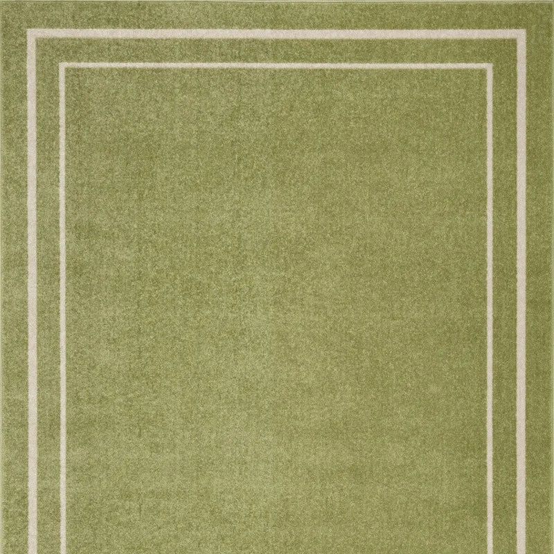 6' X 9' Green And Ivory Indoor Outdoor Area Rug Homeroots Outdoor
