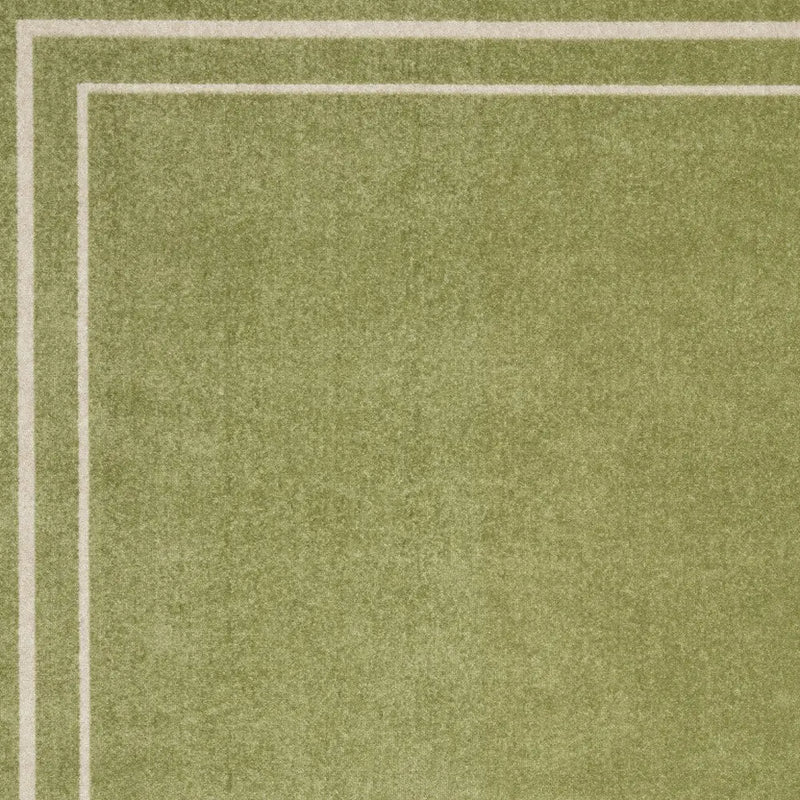 6' X 9' Green And Ivory Indoor Outdoor Area Rug Homeroots Outdoor
