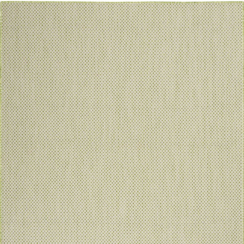 6' X 9' Green Geometric Power Loom Area Rug Homeroots Outdoor