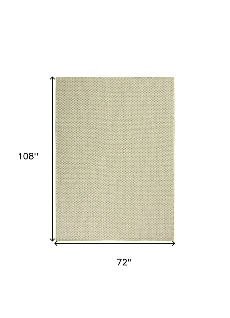 6' X 9' Green Geometric Power Loom Area Rug Homeroots Outdoor