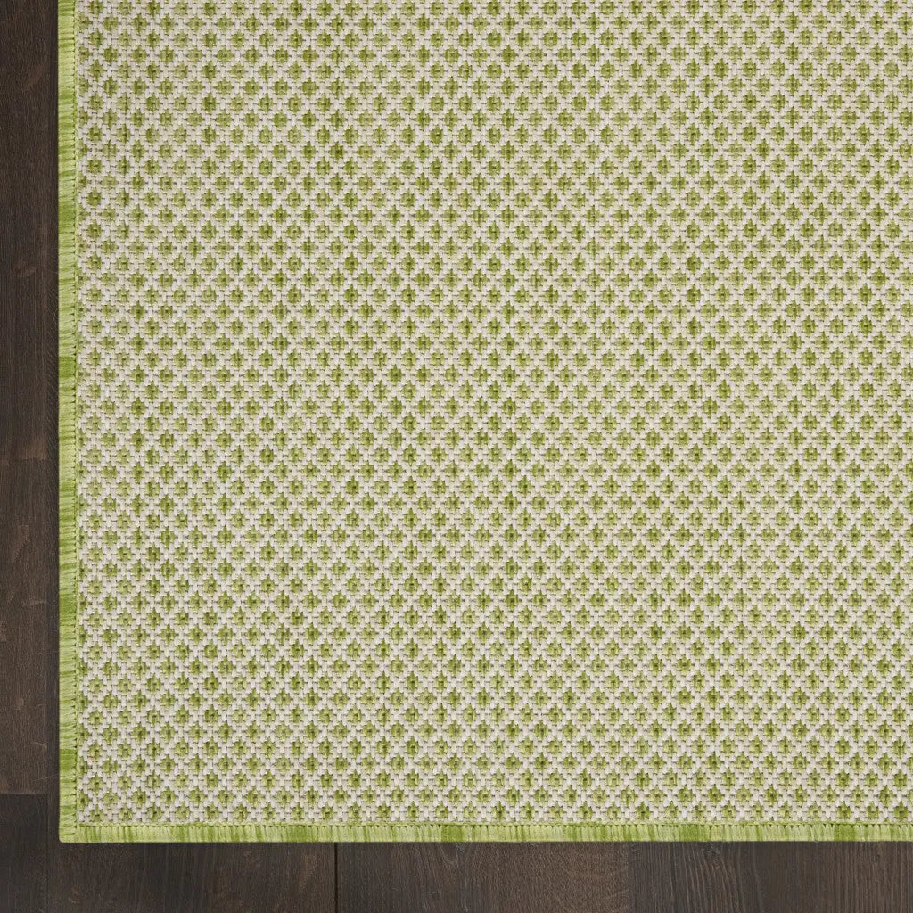 6' X 9' Green Geometric Power Loom Area Rug Homeroots Outdoor
