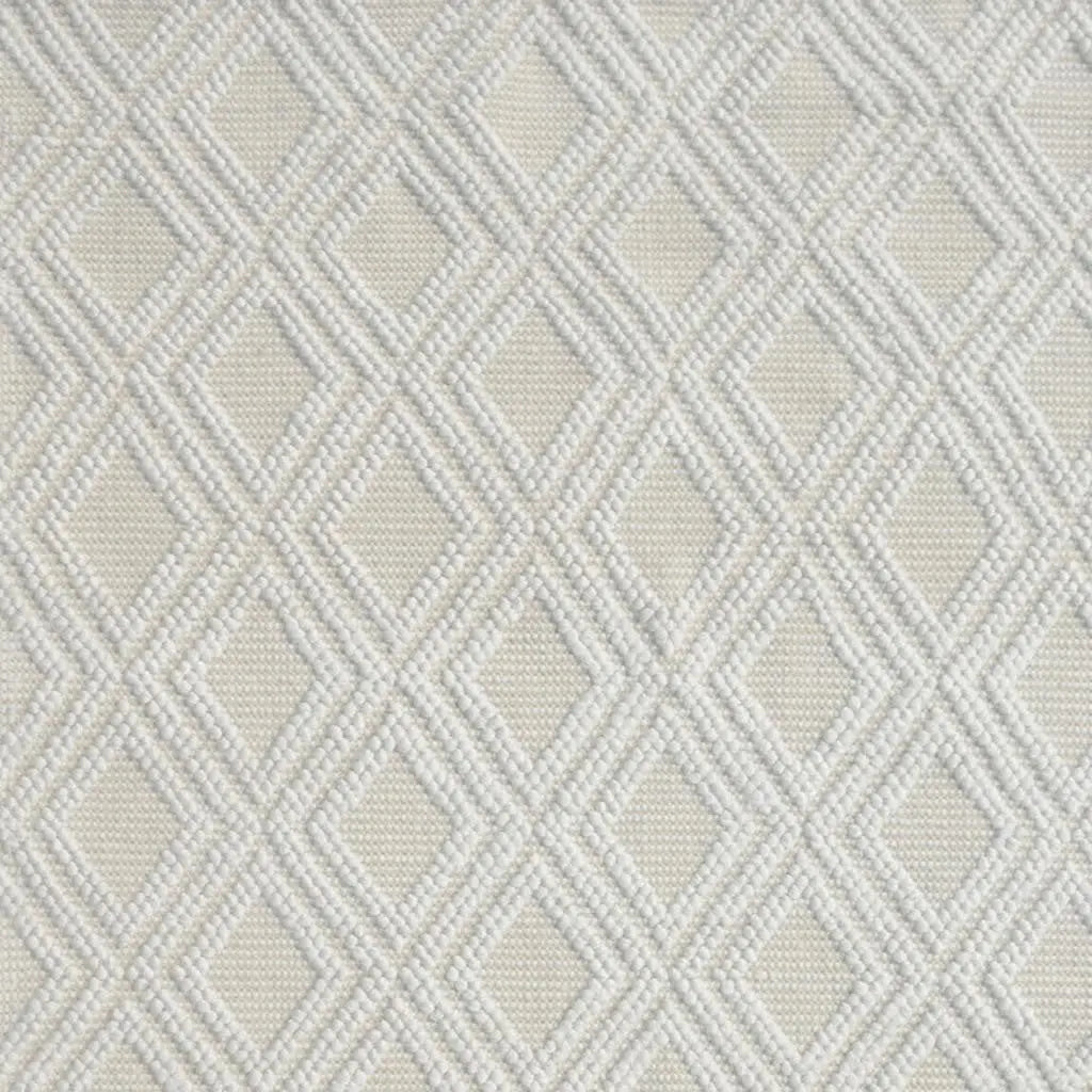 6' X 9' Ivory Geometric Handmade Area Rug Homeroots Home Decor