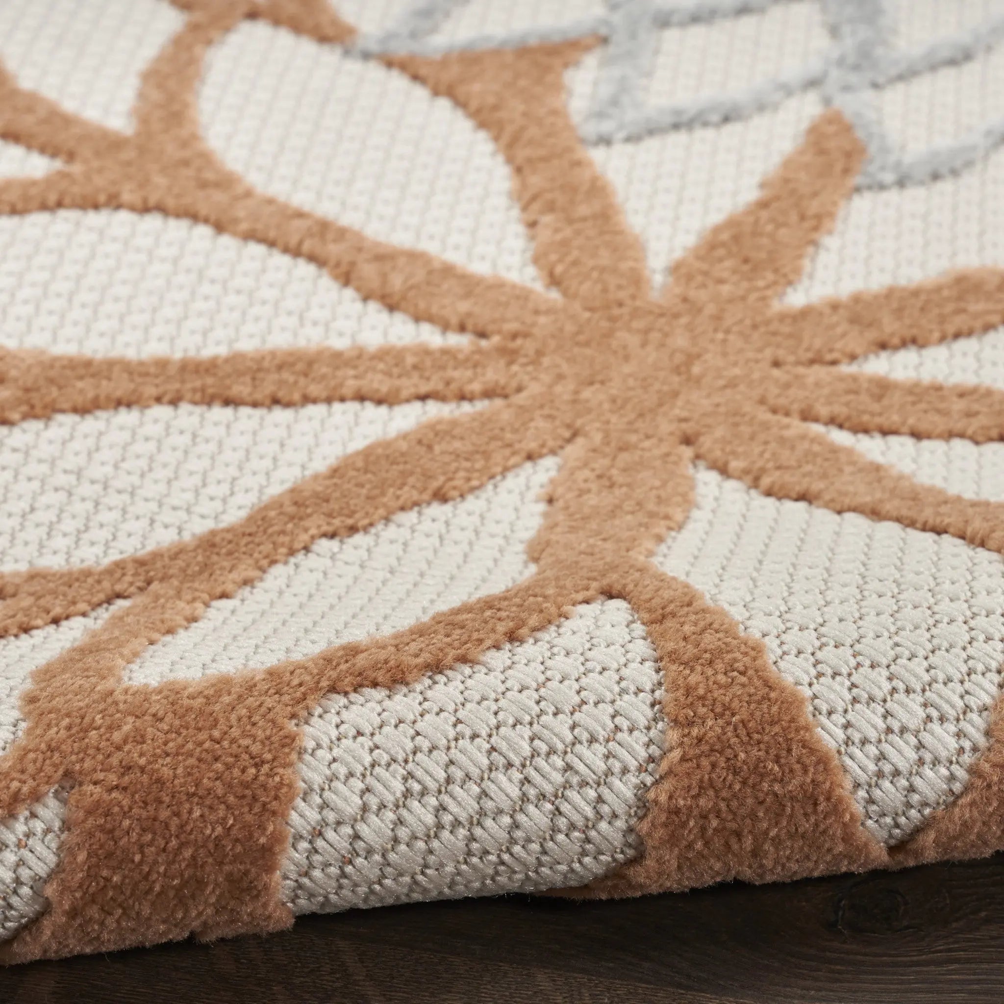 6' X 9' Ivory Green And Blue Indoor Outdoor Area Rug Homeroots Outdoor