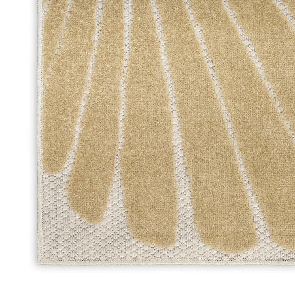 6' X 9' Ivory Orange And Blue Indoor Outdoor Area Rug Homeroots Outdoor