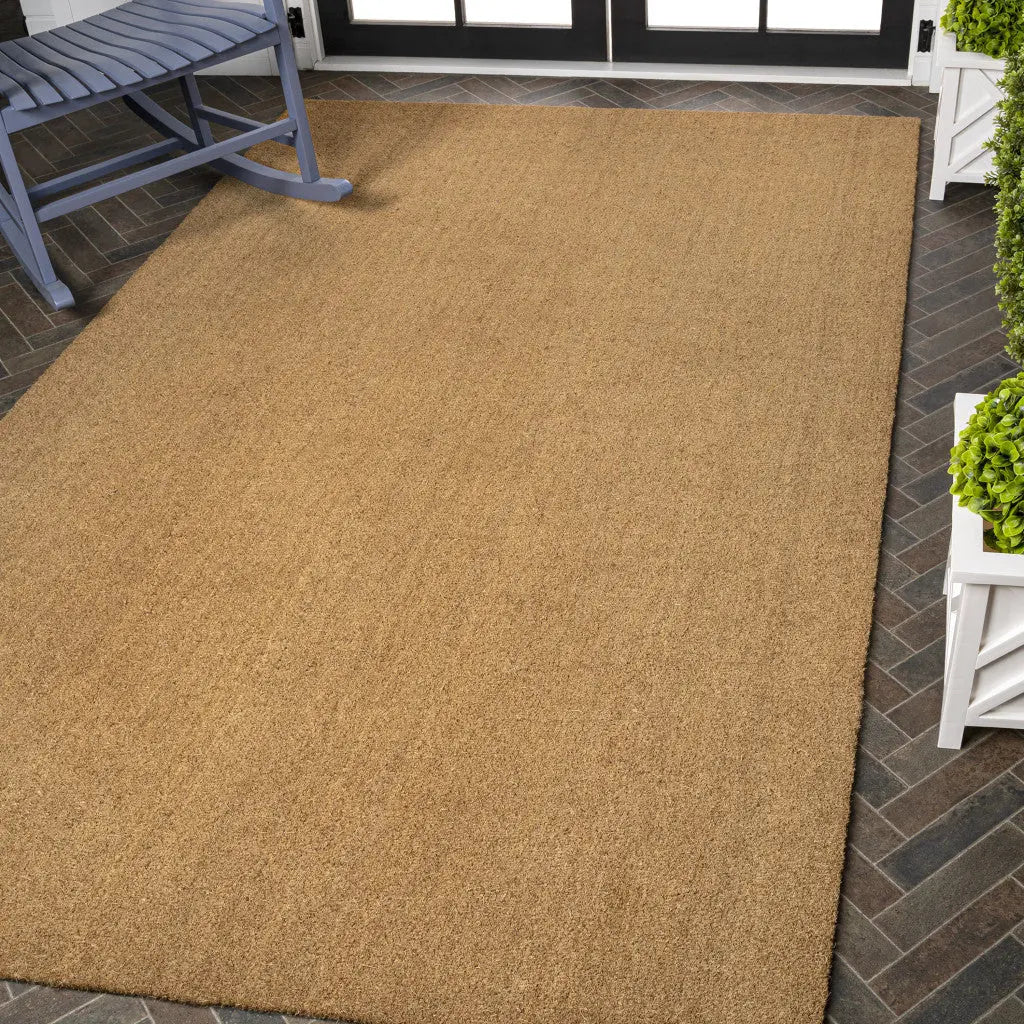 6' X 9' Light Brown Indoor Outdoor Area Rug - GreatEagleInc
