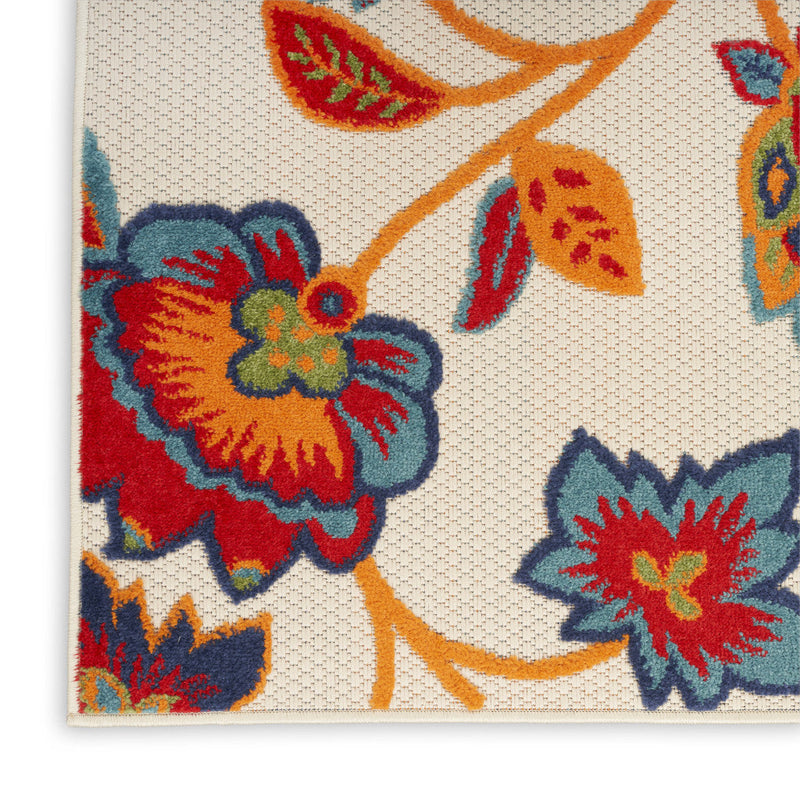 6' X 9' Multicolor Floral Stain Resistant Non Skid Area Rug Homeroots Outdoor