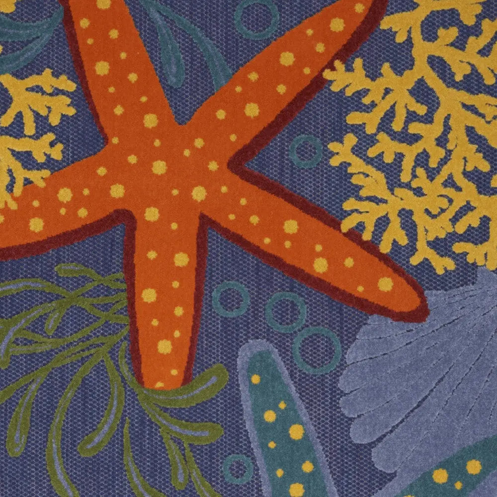 6' X 9' Orange Green And Blue Indoor Outdoor Area Rug Homeroots Outdoor