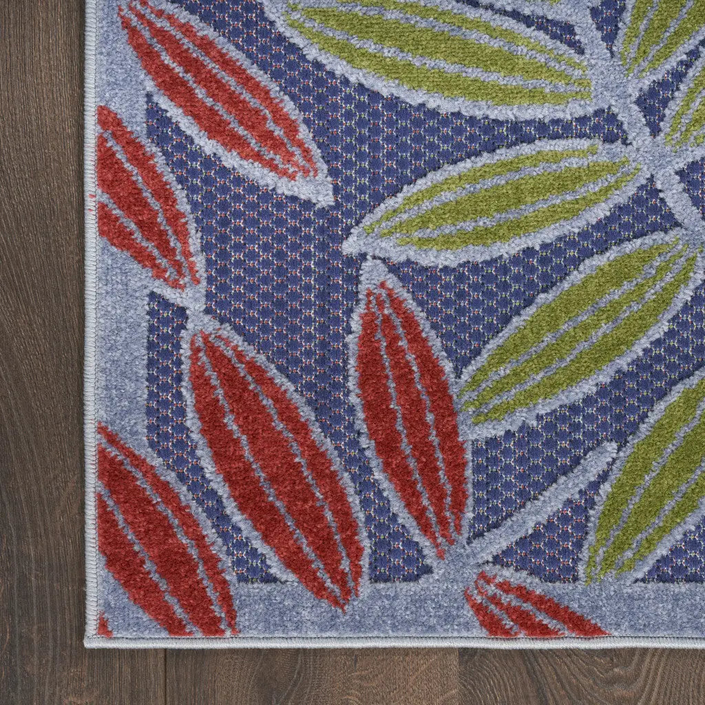 6' X 9' Orange Green And Blue Indoor Outdoor Area Rug Homeroots Outdoor