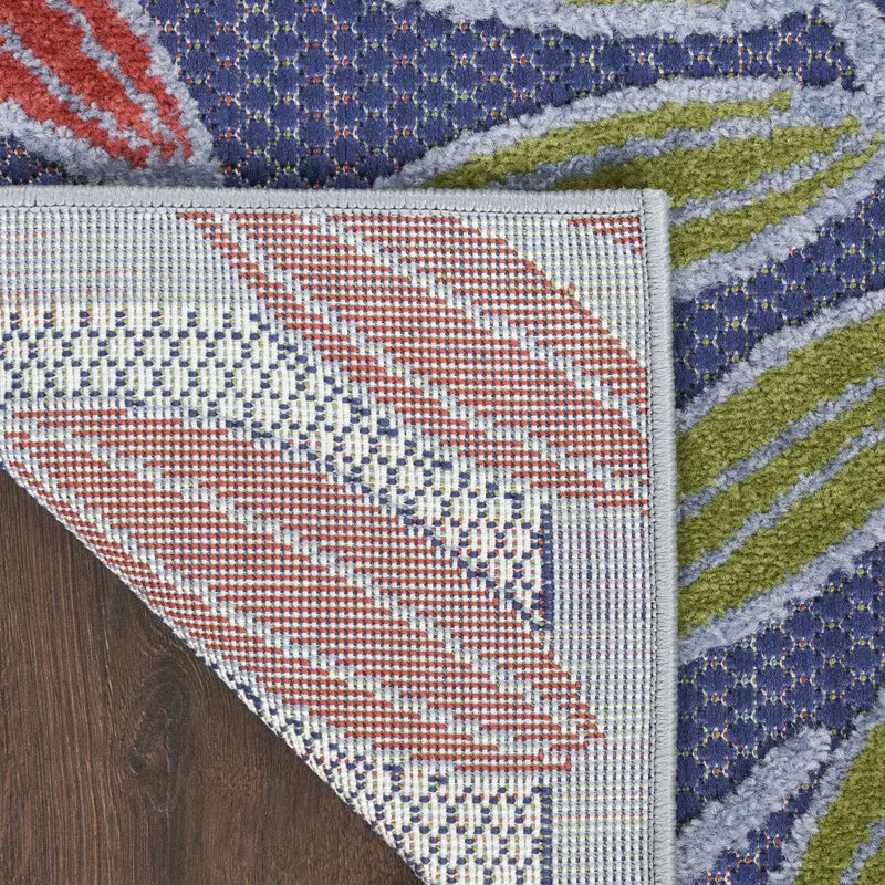 6' X 9' Orange Green And Blue Indoor Outdoor Area Rug Homeroots Outdoor