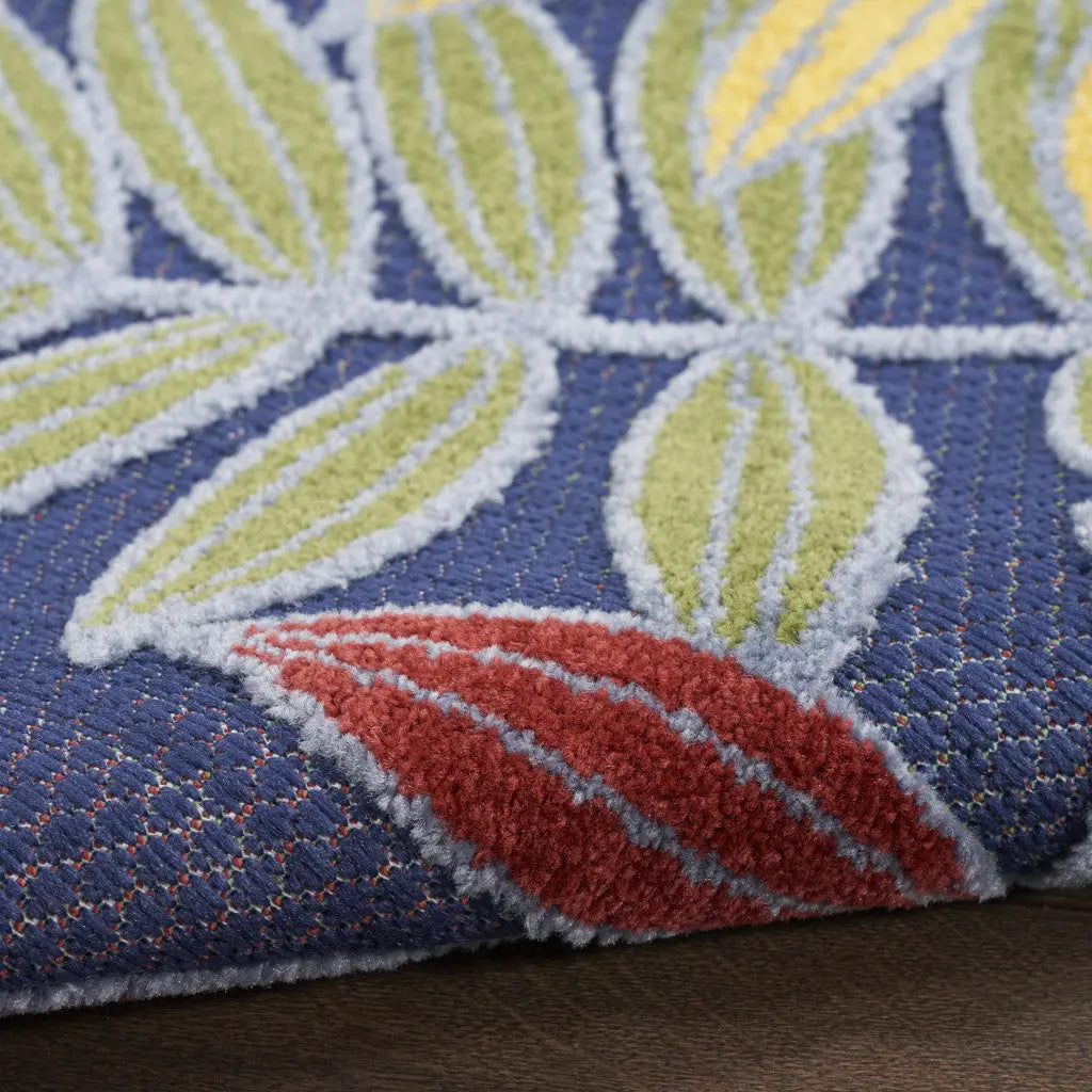 6' X 9' Orange Green And Blue Indoor Outdoor Area Rug Homeroots Outdoor