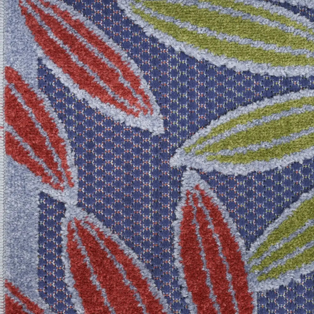 6' X 9' Orange Green And Blue Indoor Outdoor Area Rug Homeroots Outdoor