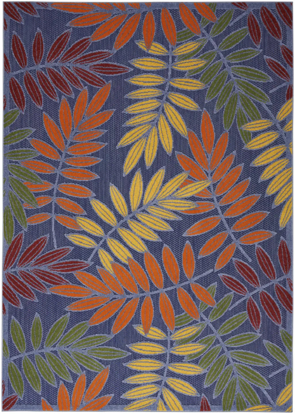 6' X 9' Orange Green And Blue Indoor Outdoor Area Rug Homeroots Outdoor