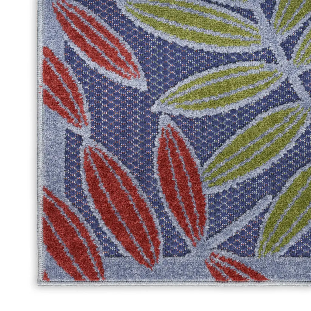 6' X 9' Orange Green And Blue Indoor Outdoor Area Rug Homeroots Outdoor