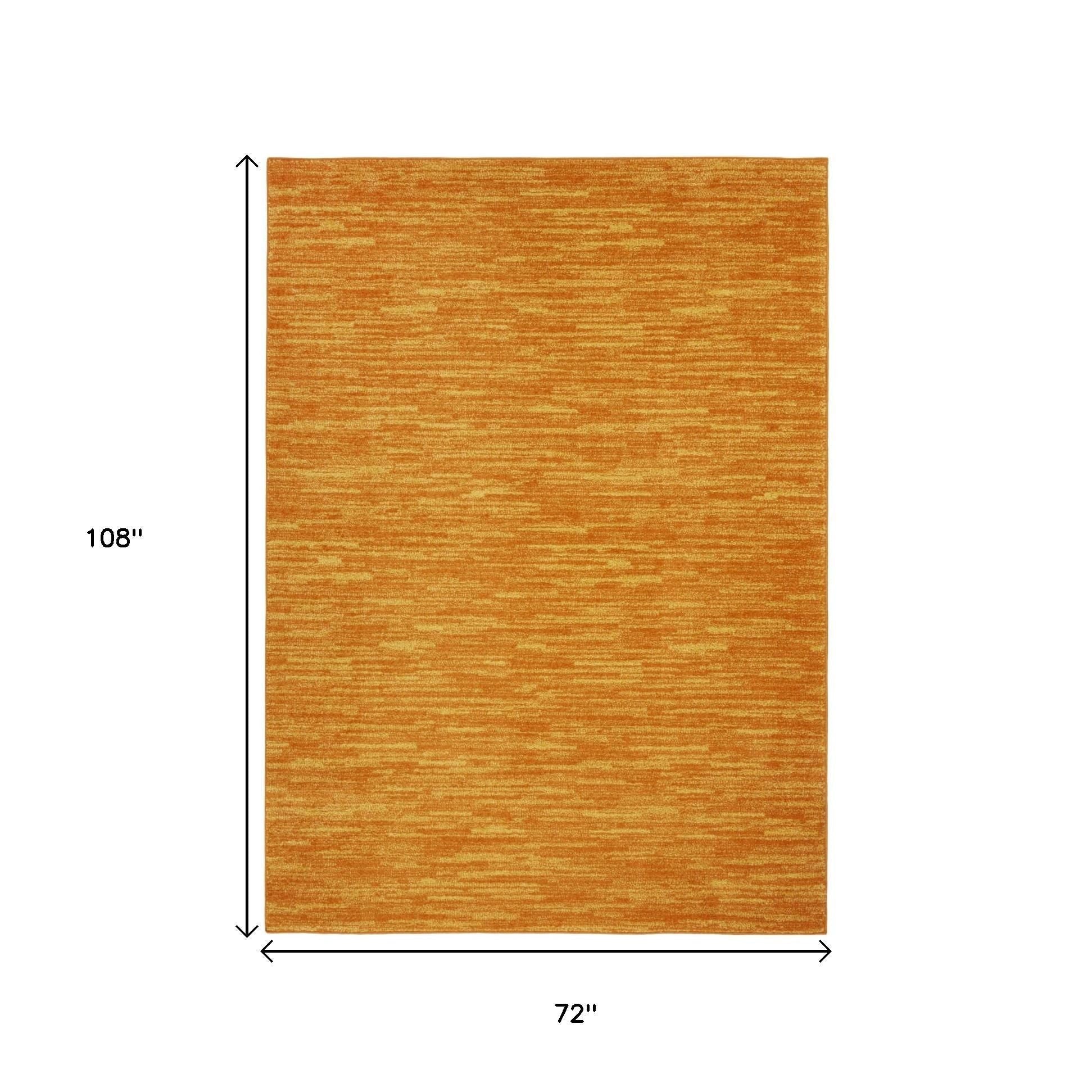 6' X 9' Orange Indoor Outdoor Area Rug - GreatEagleInc