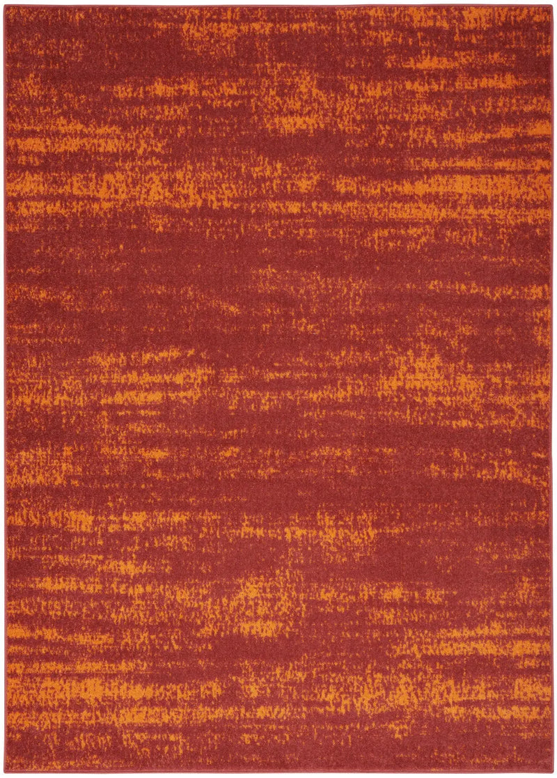 6' X 9' Red And Orange Abstract Indoor Outdoor Area Rug Homeroots Outdoor