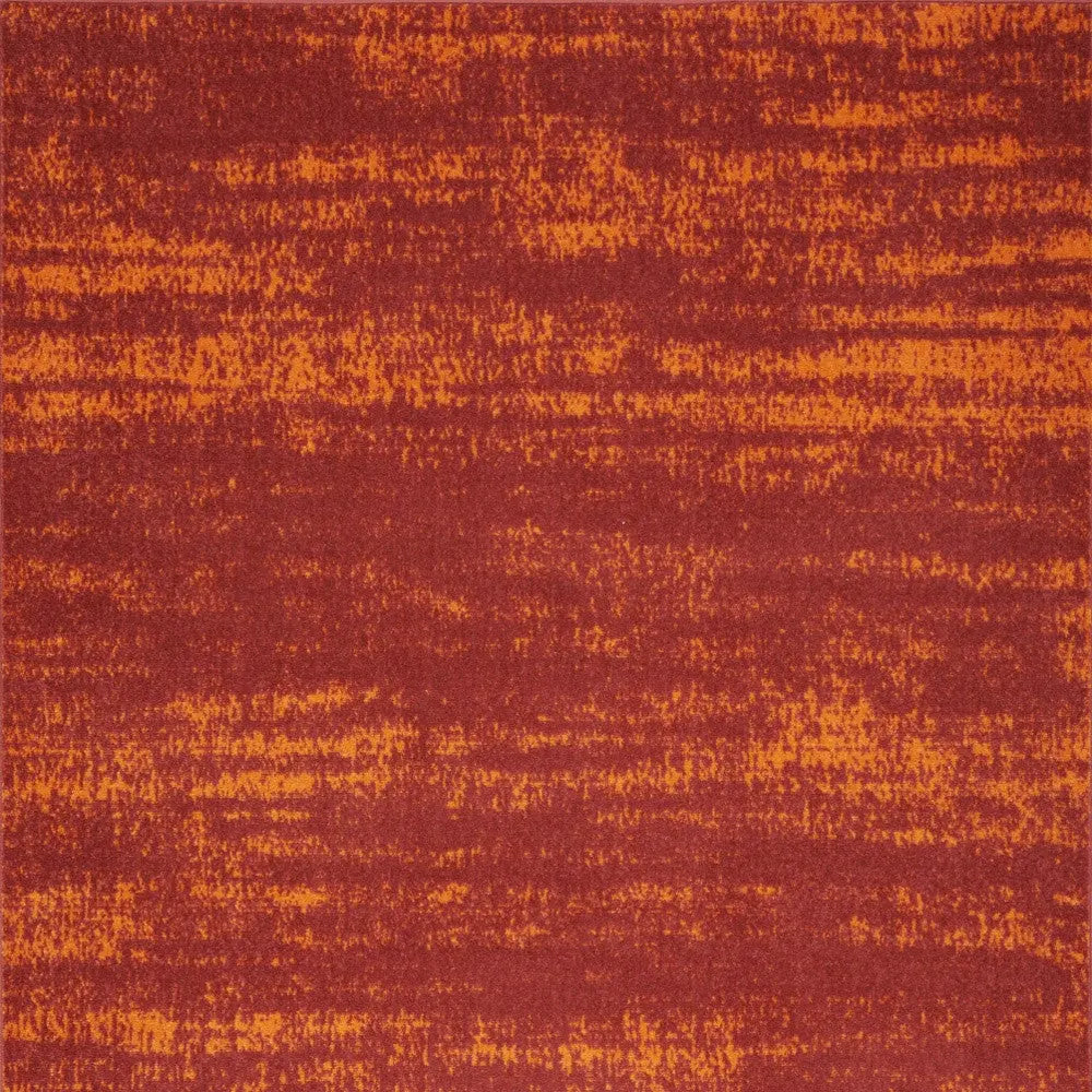 6' X 9' Red And Orange Abstract Indoor Outdoor Area Rug Homeroots Outdoor
