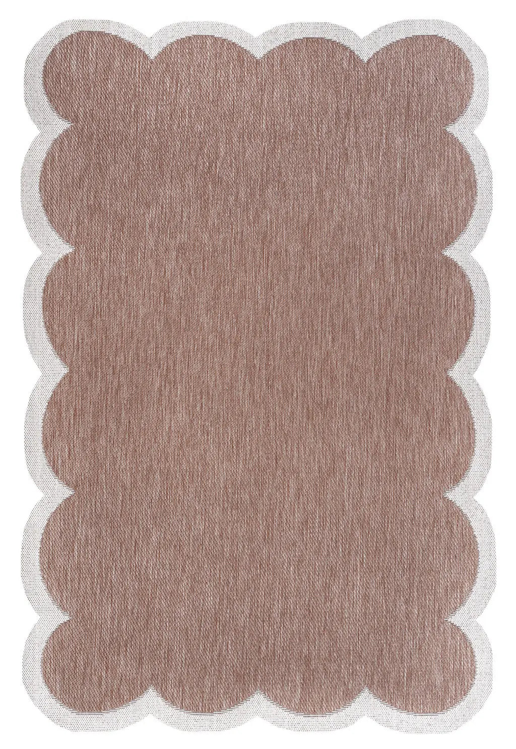 6' X 9' Rose And Cream Indoor Outdoor Area Rug Homeroots Outdoor