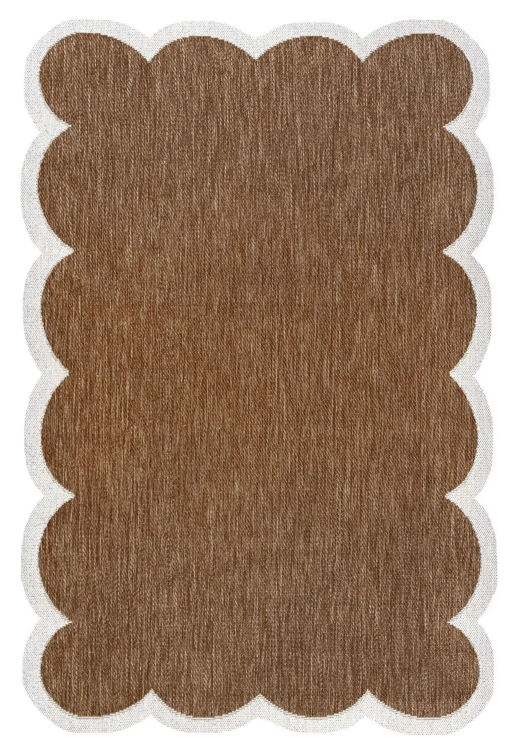 6' X 9' Terra Cotta And Cream Indoor Outdoor Area Rug Homeroots Outdoor