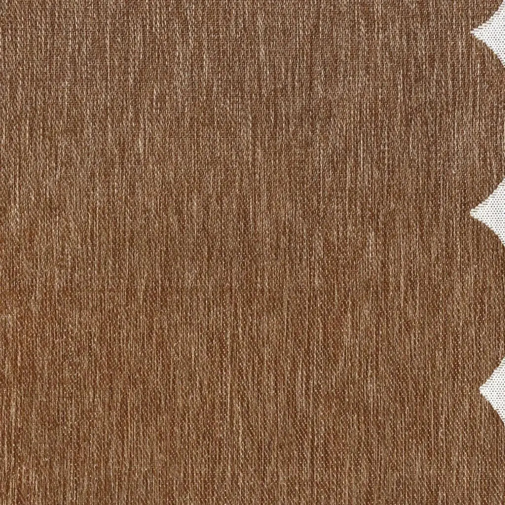 6' X 9' Terra Cotta And Cream Indoor Outdoor Area Rug Homeroots Outdoor