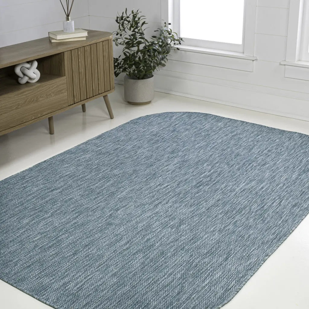 6' X 9' Turquoise Indoor Outdoor Area Rug Homeroots Outdoor