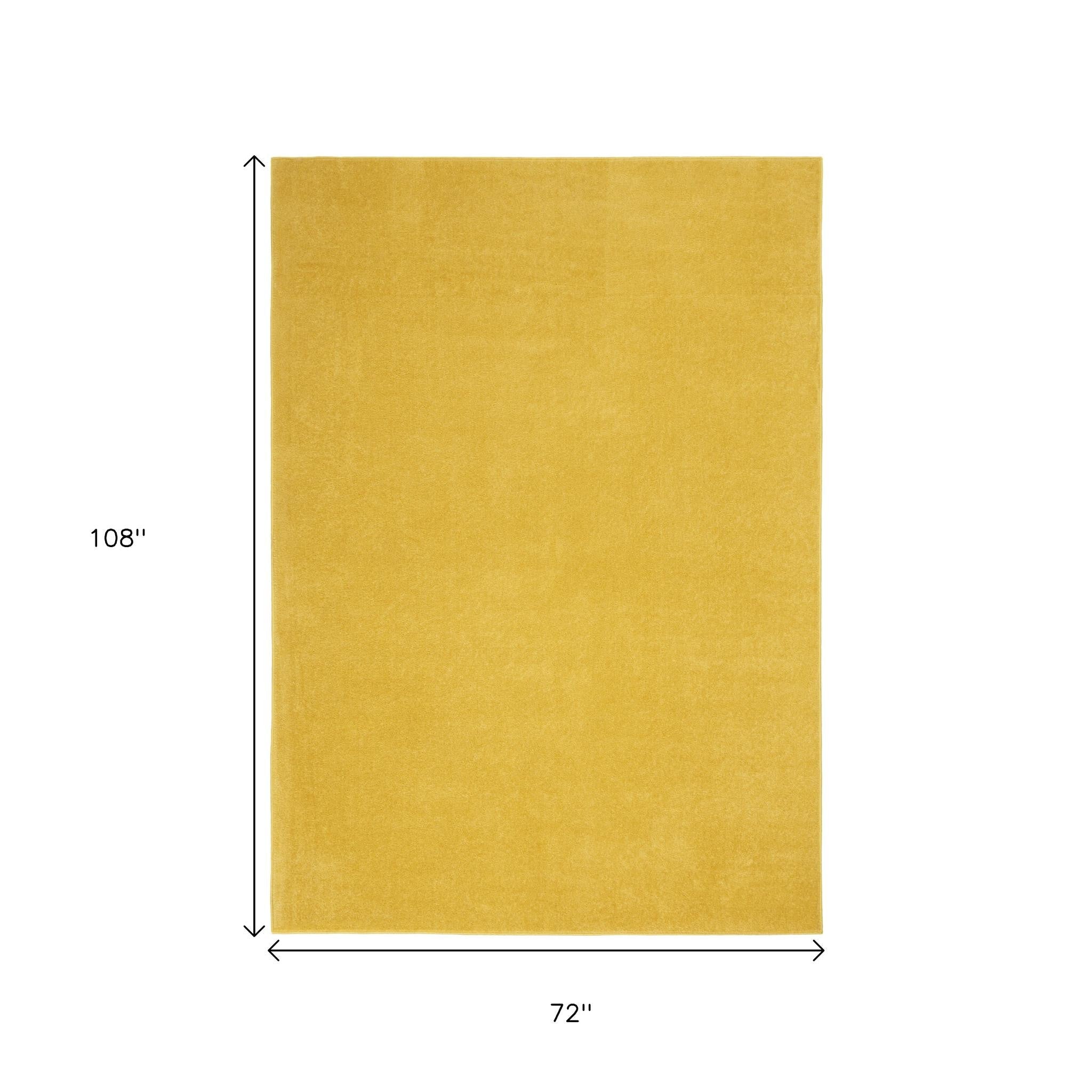 6' X 9' Yellow Indoor Outdoor Area Rug - GreatEagleInc