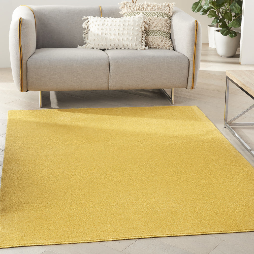 6' X 9' Yellow Indoor Outdoor Area Rug - GreatEagleInc