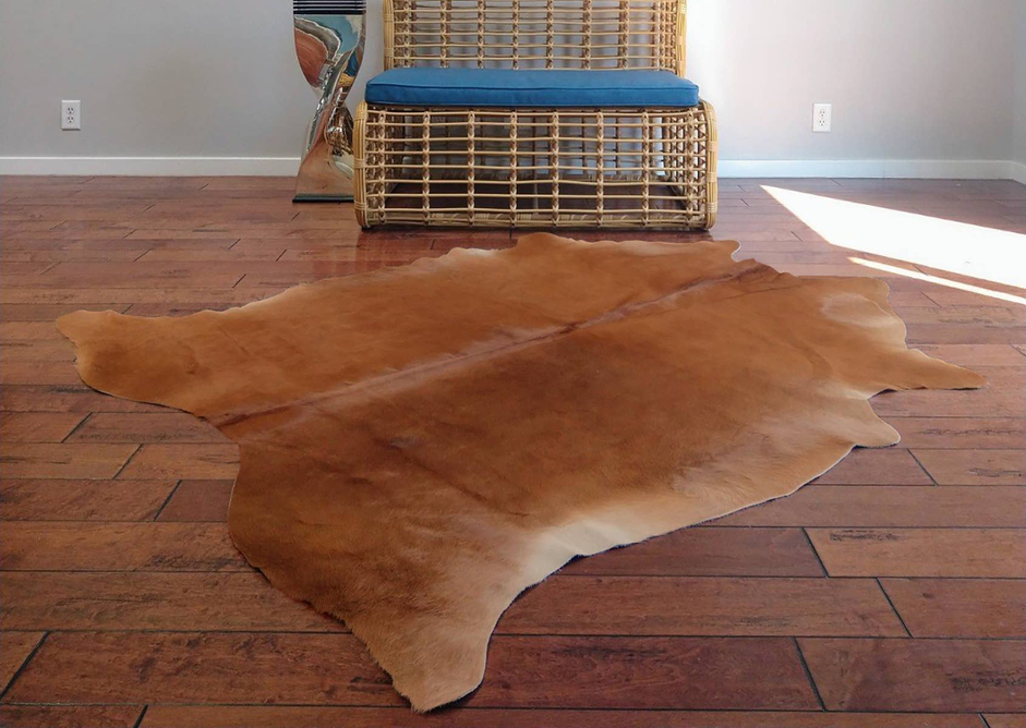 6x7 Feet Dark Brown Cowhide Handmade Area Rug Home Mart Goods
