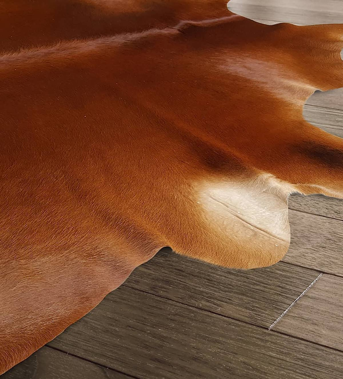 6x7 Feet Dark Brown Cowhide Handmade Area Rug Home Mart Goods