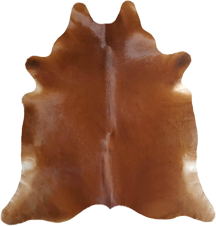 6x7 Feet Dark Brown Cowhide Handmade Area Rug Home Mart Goods