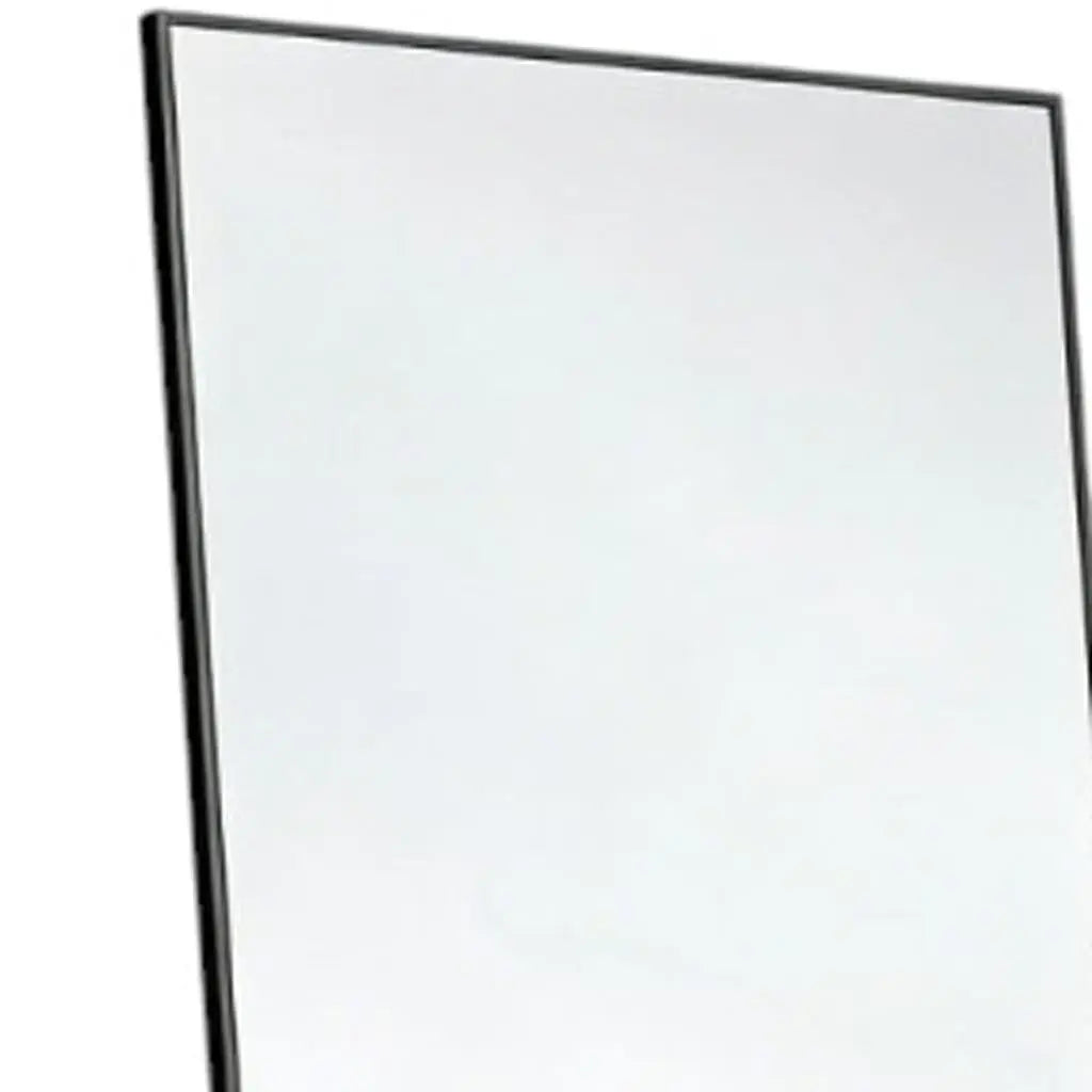 70" Black Aluminum Freestanding And Wall Mounted Framed Full Length Mirror Homeroots Bed & Bath
