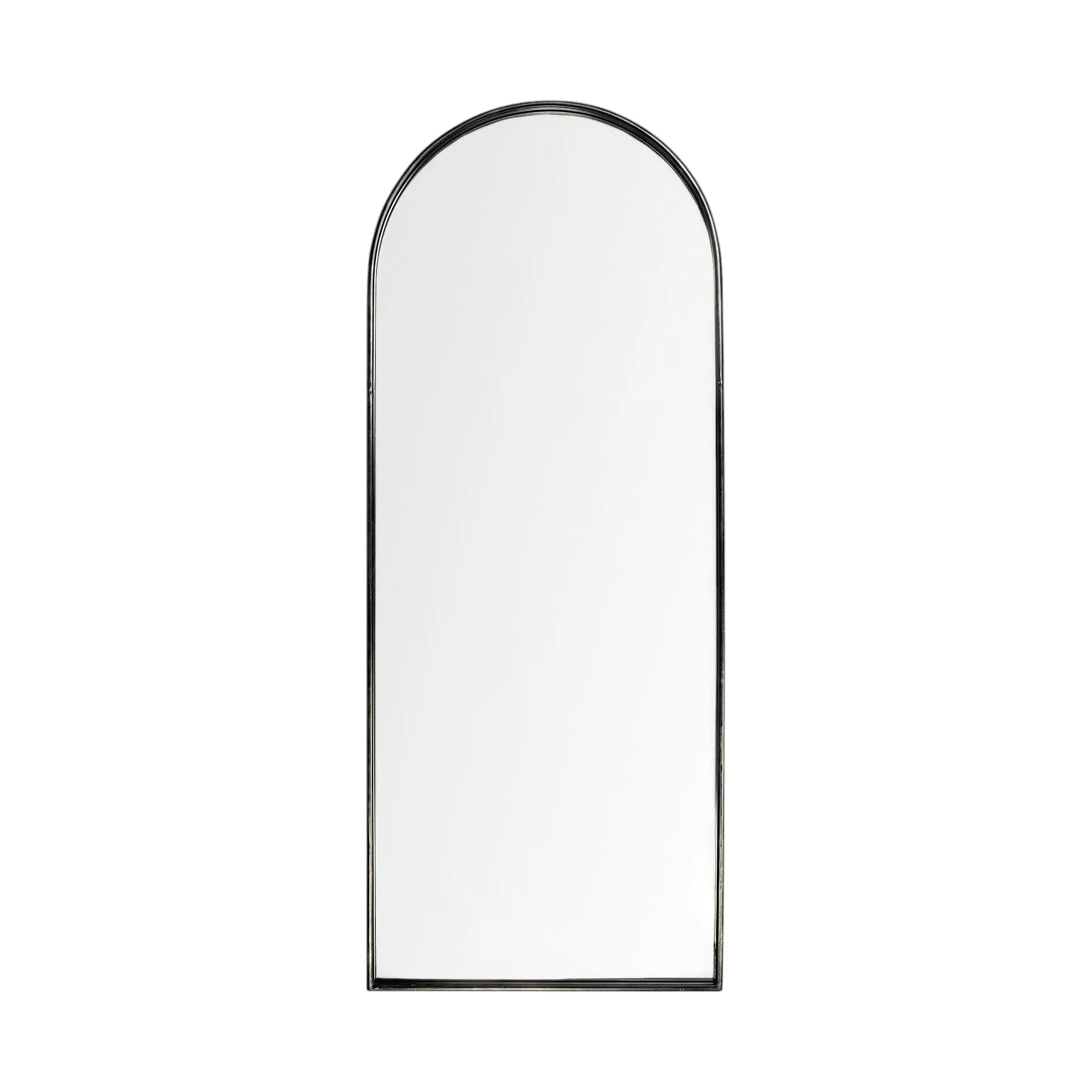 70" Black Metal Arch Framed Full Length Hanging Mirror Homeroots Bed & Bath