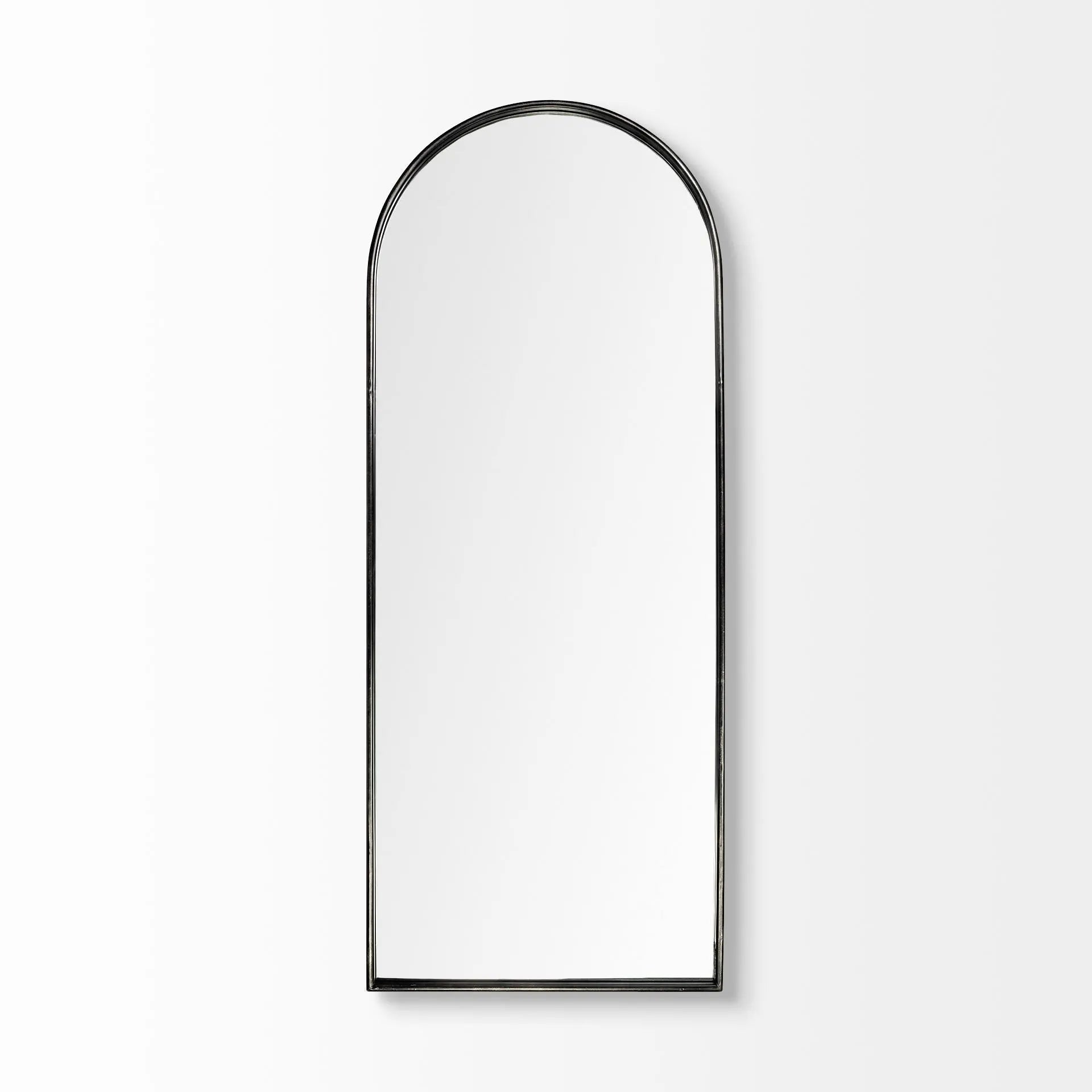 70" Black Metal Arch Framed Full Length Hanging Mirror Homeroots Bed & Bath
