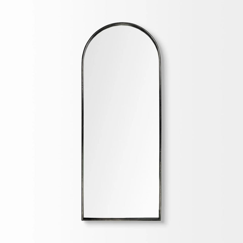 70" Black Metal Arch Framed Full Length Hanging Mirror Homeroots Bed & Bath