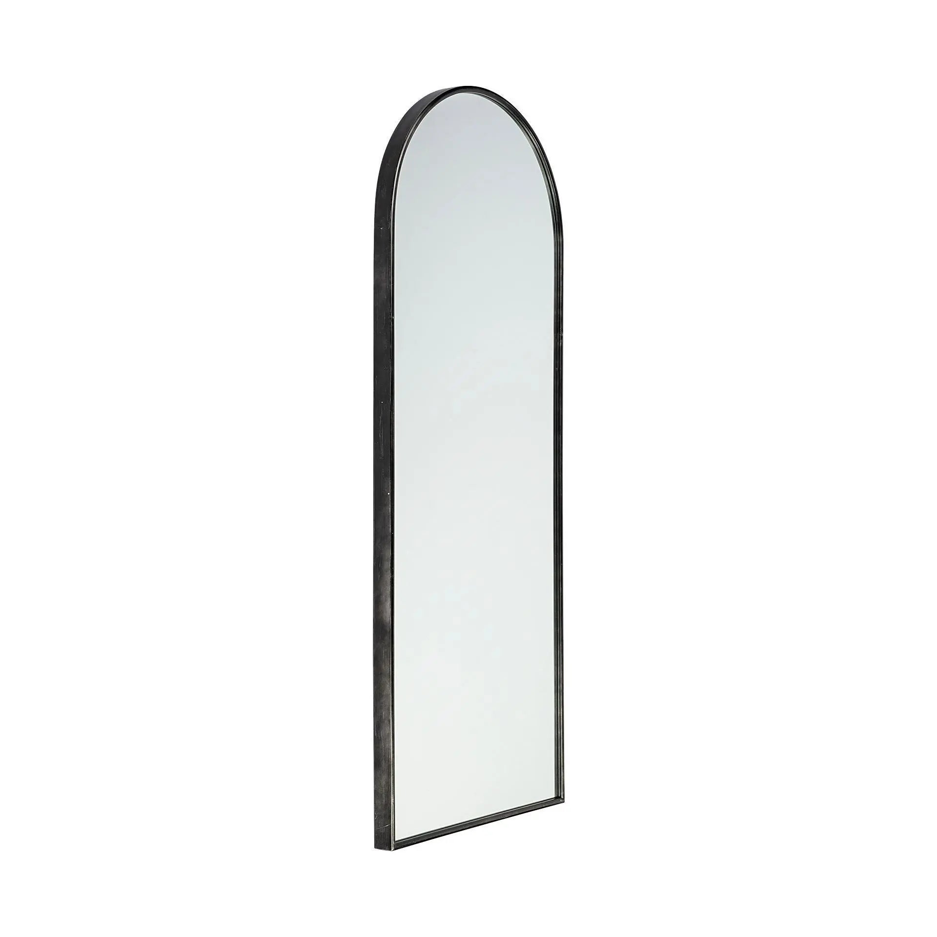 70" Black Metal Arch Framed Full Length Hanging Mirror Homeroots Bed & Bath