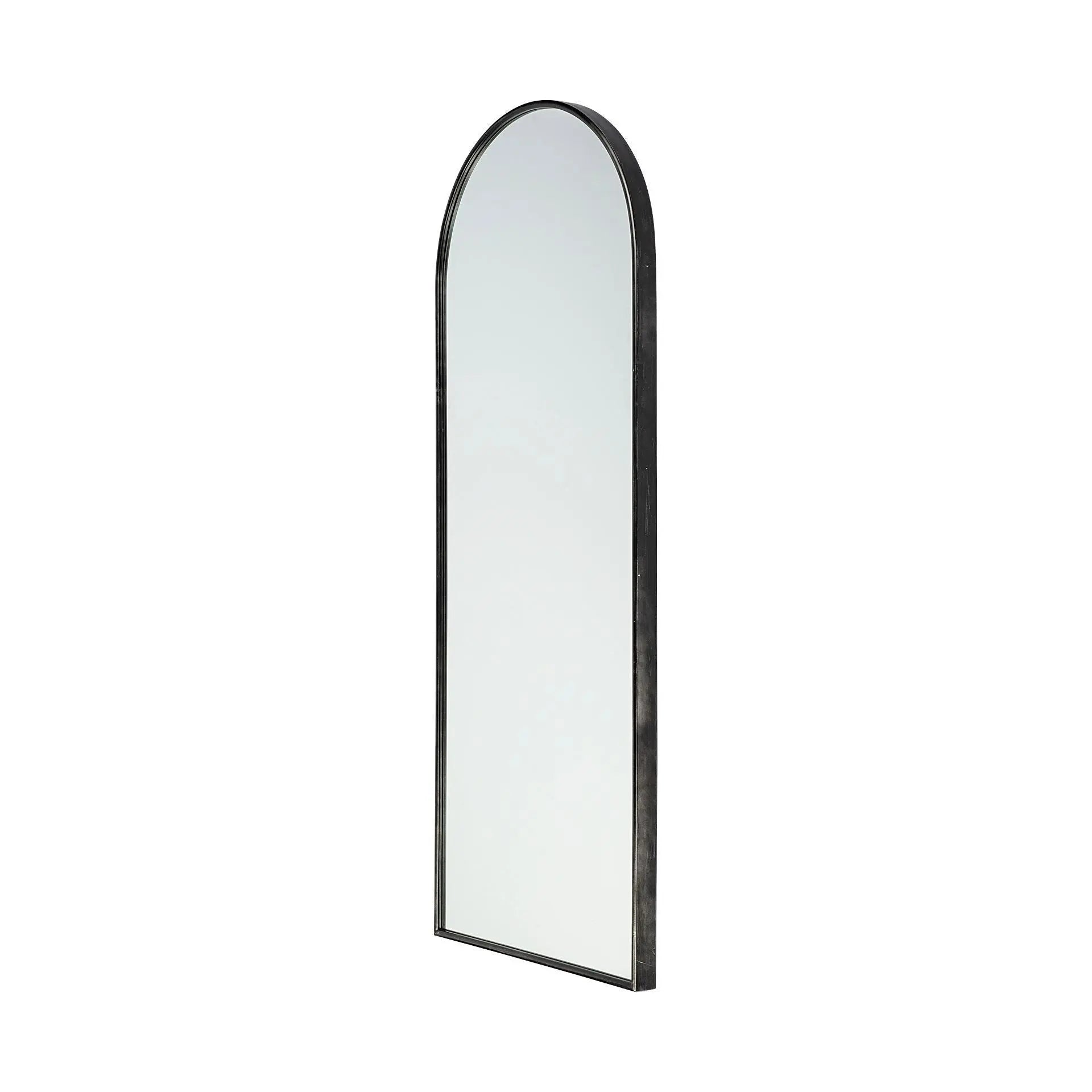 70" Black Metal Arch Framed Full Length Hanging Mirror Homeroots Bed & Bath