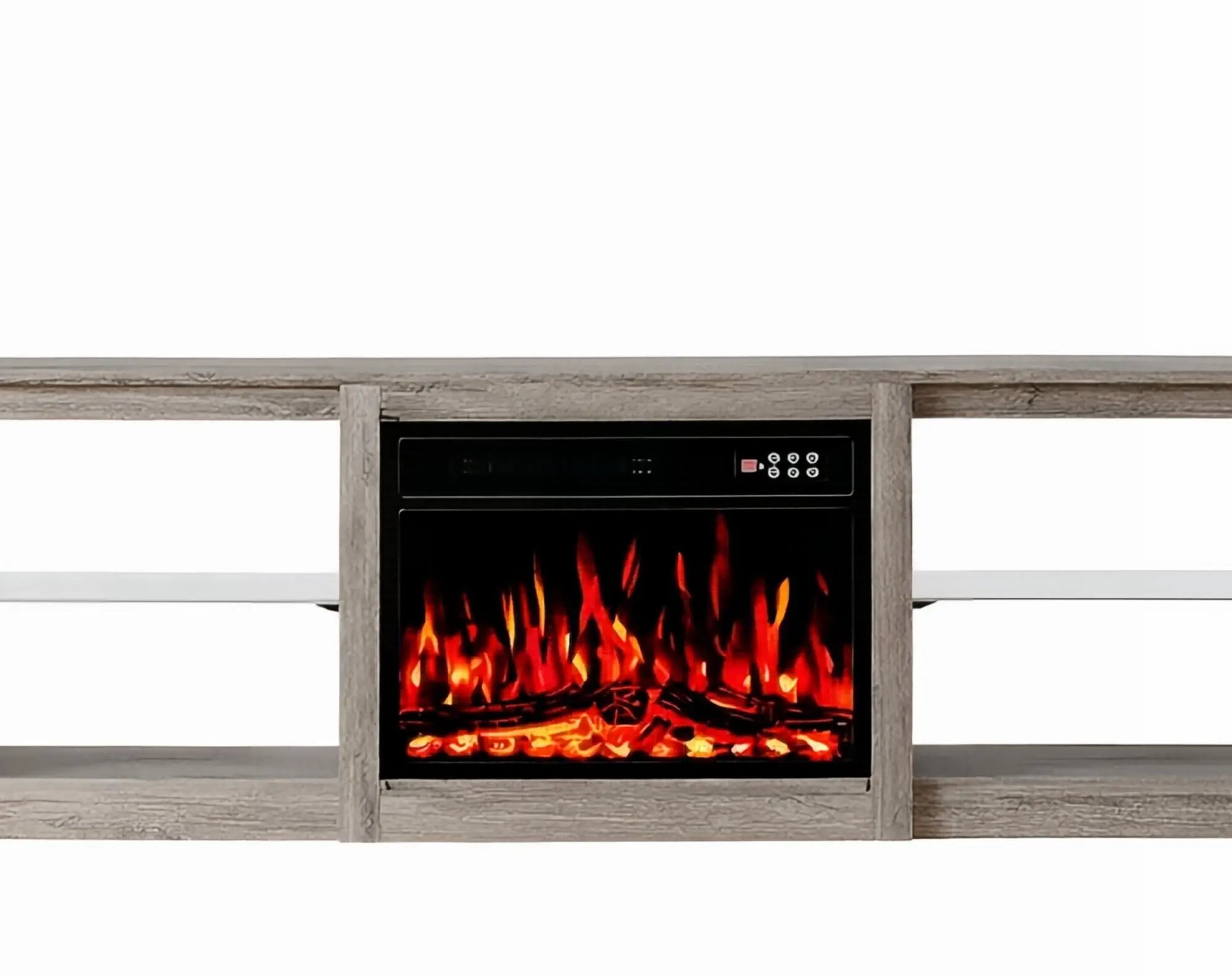 70" Black Wood Fireplace Entertainment Center With Fireplace Homeroots Living Room