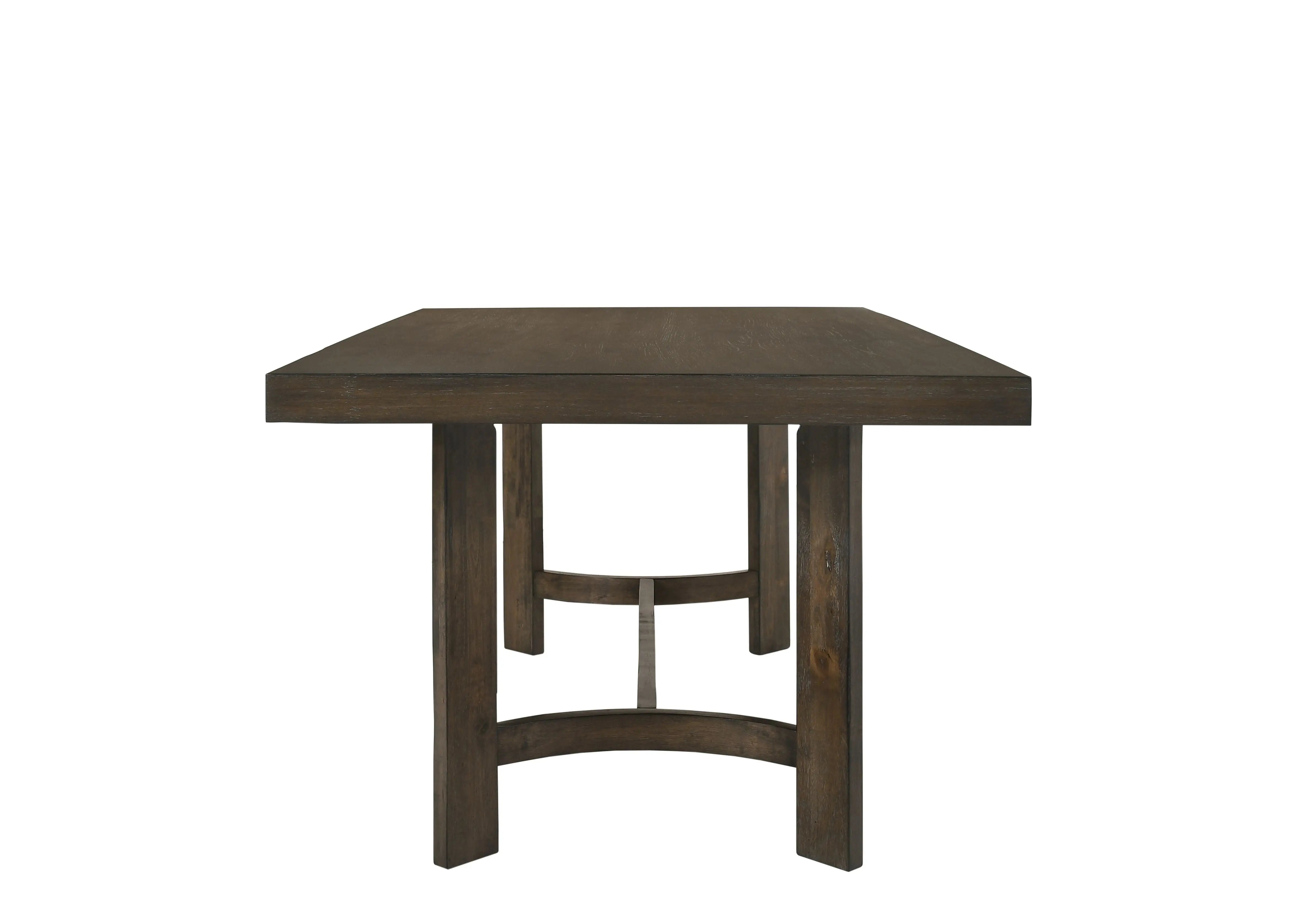 70" Espresso Wood Trestle Base Dining Table Homeroots Kitchen & Dining