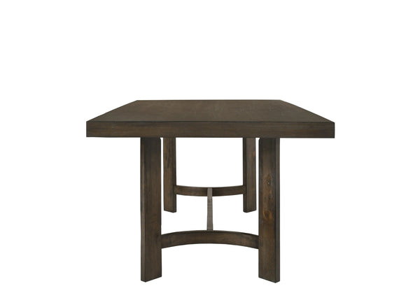 70" Espresso Wood Trestle Base Dining Table Homeroots Kitchen & Dining