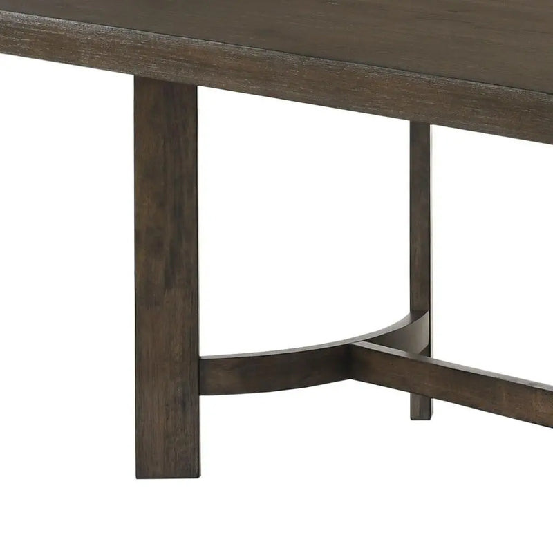 70" Espresso Wood Trestle Base Dining Table Homeroots Kitchen & Dining